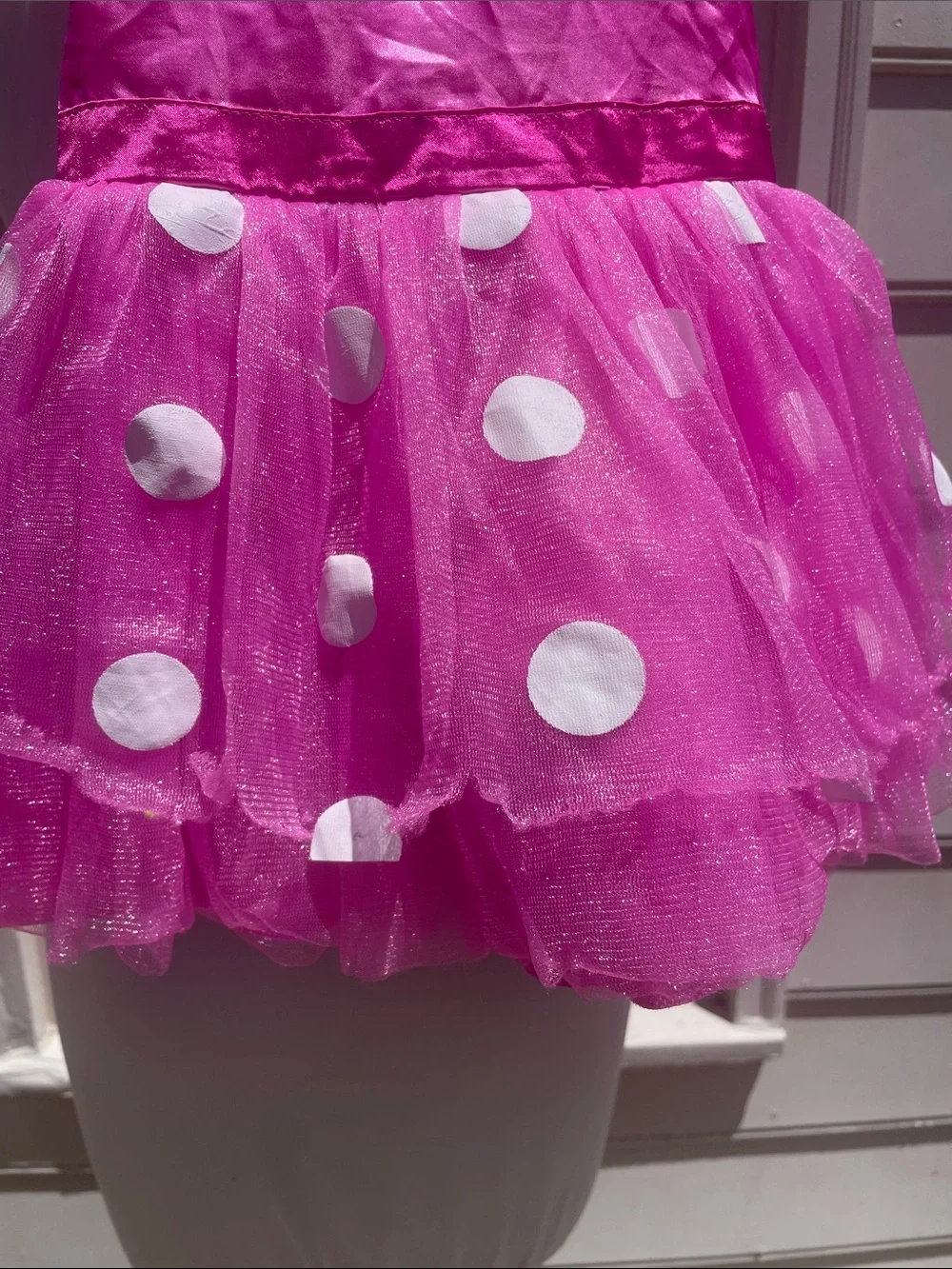 Disney Minnie Mouse Pink Polka Dot Tutu Costume Dress Girls Dress-Up Size 3/4